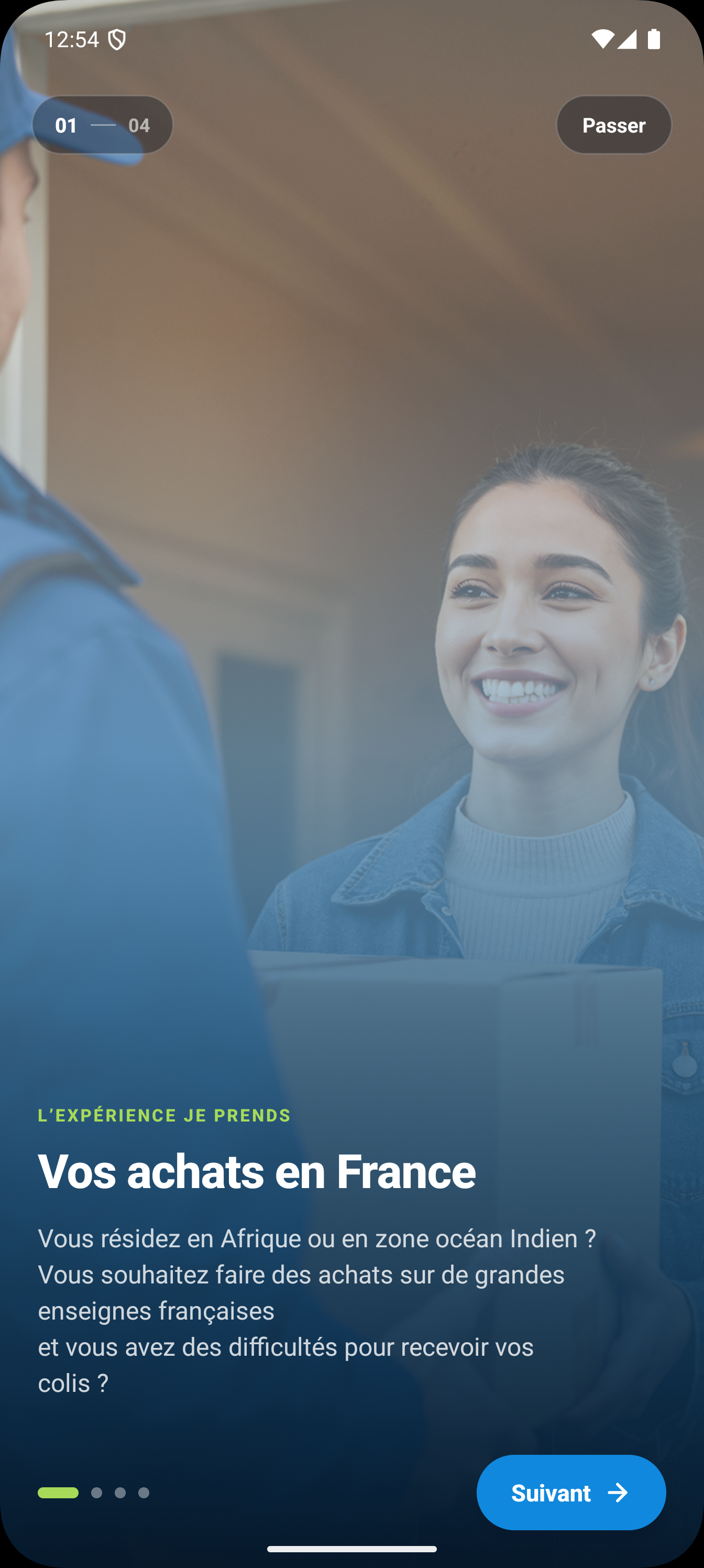 Présentation du service JePrends dans l’application